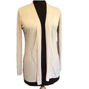 Lightweight Beige Open Front Cardigan, Size L